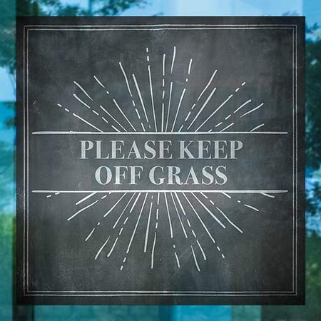 Cgsignlab | אנא שמור את דשא -גד פרץ חלון נצמד | 16 x16